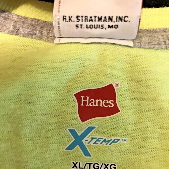 Harley-Davidson T-Shirt Neon Yellow Adult XL Tee Front & Back Graphics Hanes Top - Picture 10 of 10